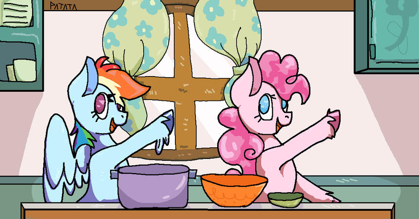 Funny baking ponies